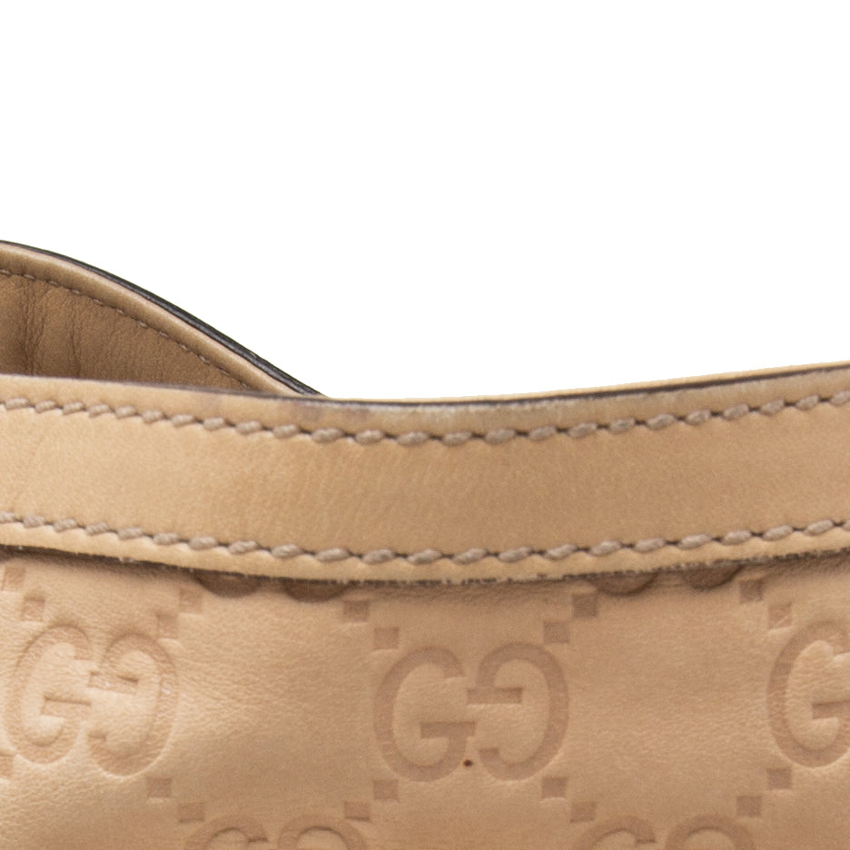 Gucci Beige Guccissima Leather Medium GG Britt Tote