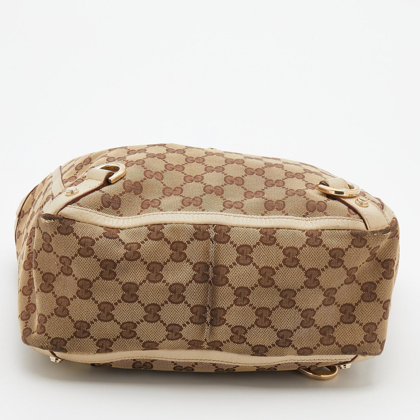 Gucci Beige/Cream GG Canvas And Leather Abbey D-Ring Tote