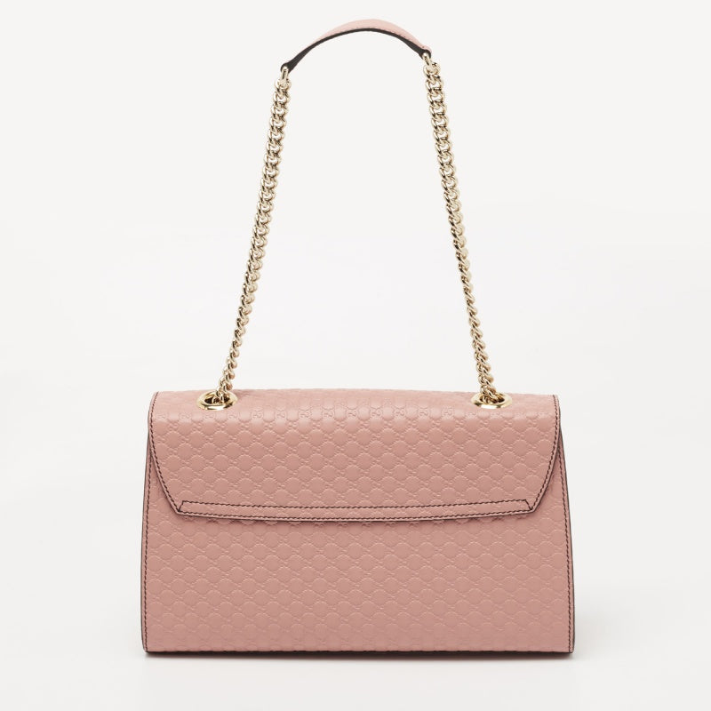 Gucci Pink Microguccissima Leather Medium Emily Shoulder Bag