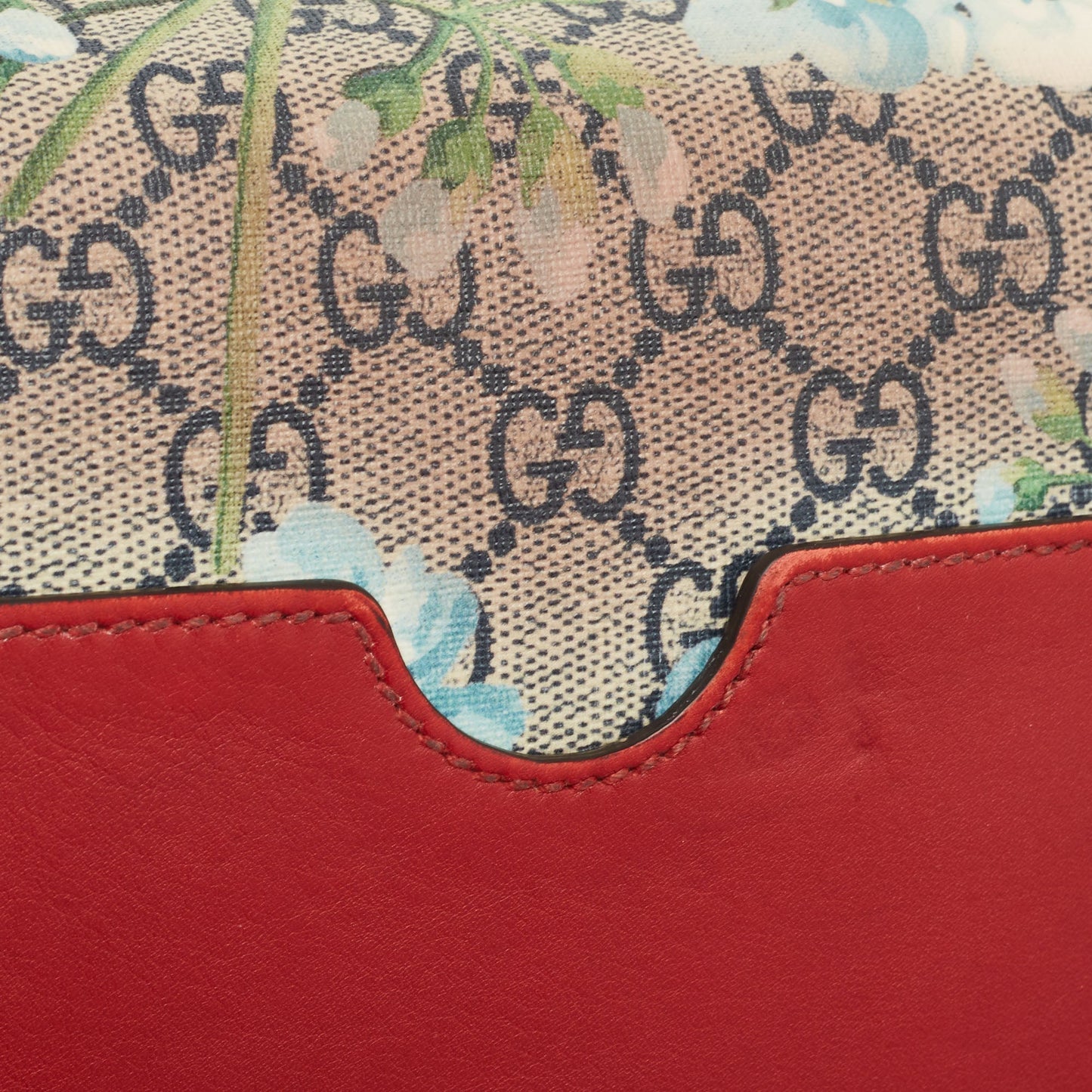 Gucci Multicolor GG Supreme Blooms Canvas and Leather Small Padlock Shoulder Bag