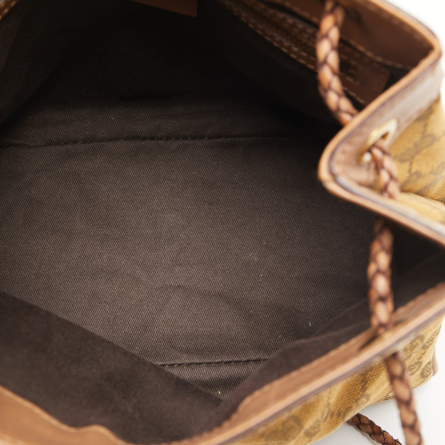 Gucci Beige GG Canvas and Leather Braided Handle Tote