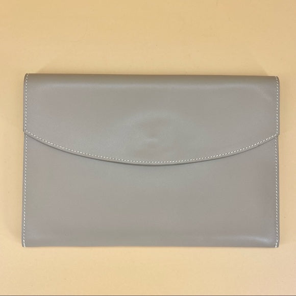 HERMES leather clutch
