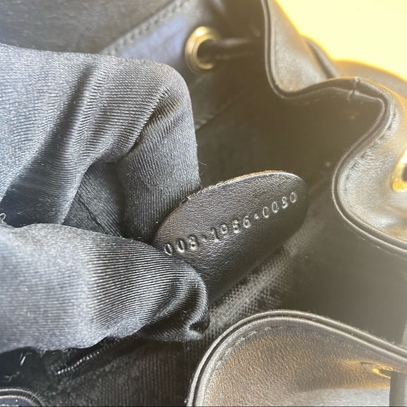 GUCCI mini bamboo leather backpack