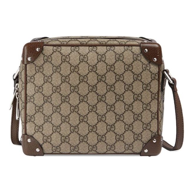 GUCCI Leather Detail Shoulder Bag Beige Ebony 626363-92TDN-8358