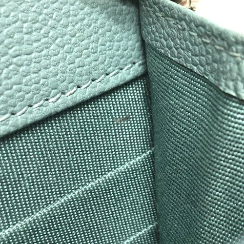 CHANEL Shoulder Bag Caviar skin blue Long Wallet Purse Bag Crossbody Vstitch COCO Mark CC
