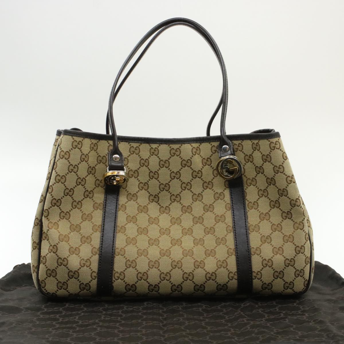 GUCCI Interlocking GG Canvas Tote Bag Beige pg1427