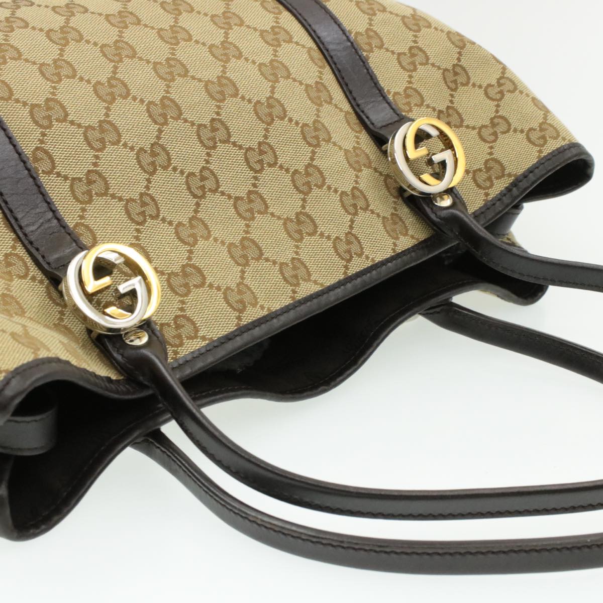 GUCCI Interlocking GG Canvas Tote Bag Beige pg1427