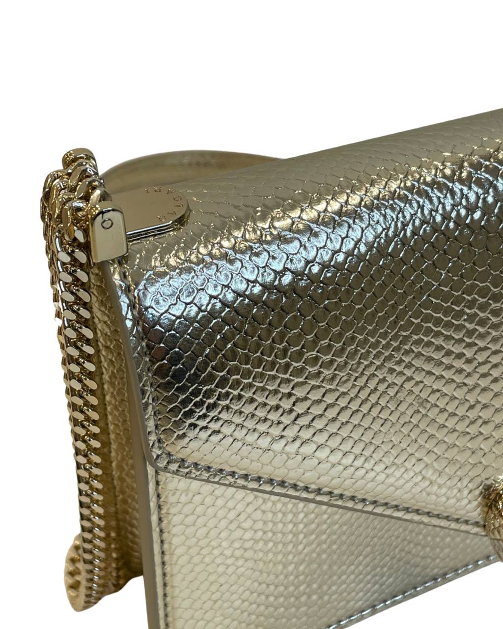 Bvlgari Womens Gold Serpenti Forever Leather Shoulder Bag