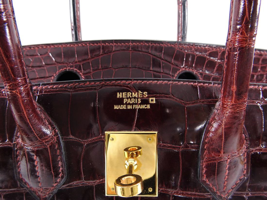Hermes Bordeaux Alligator Birkin