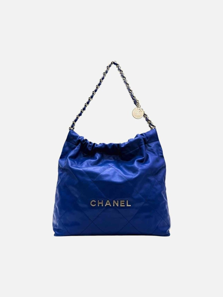 CHANEL 22 Blue Quilted Shoulder Bag