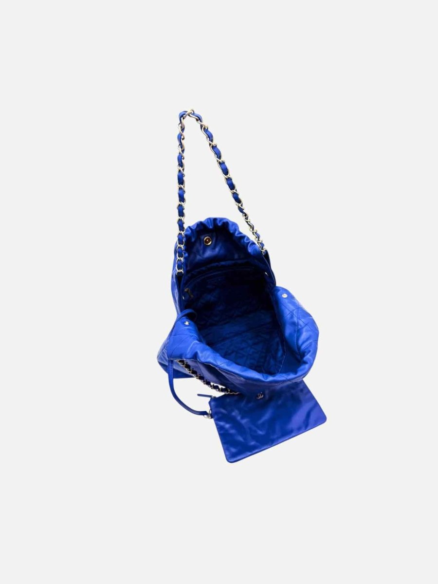 CHANEL 22 Blue Quilted Shoulder Bag