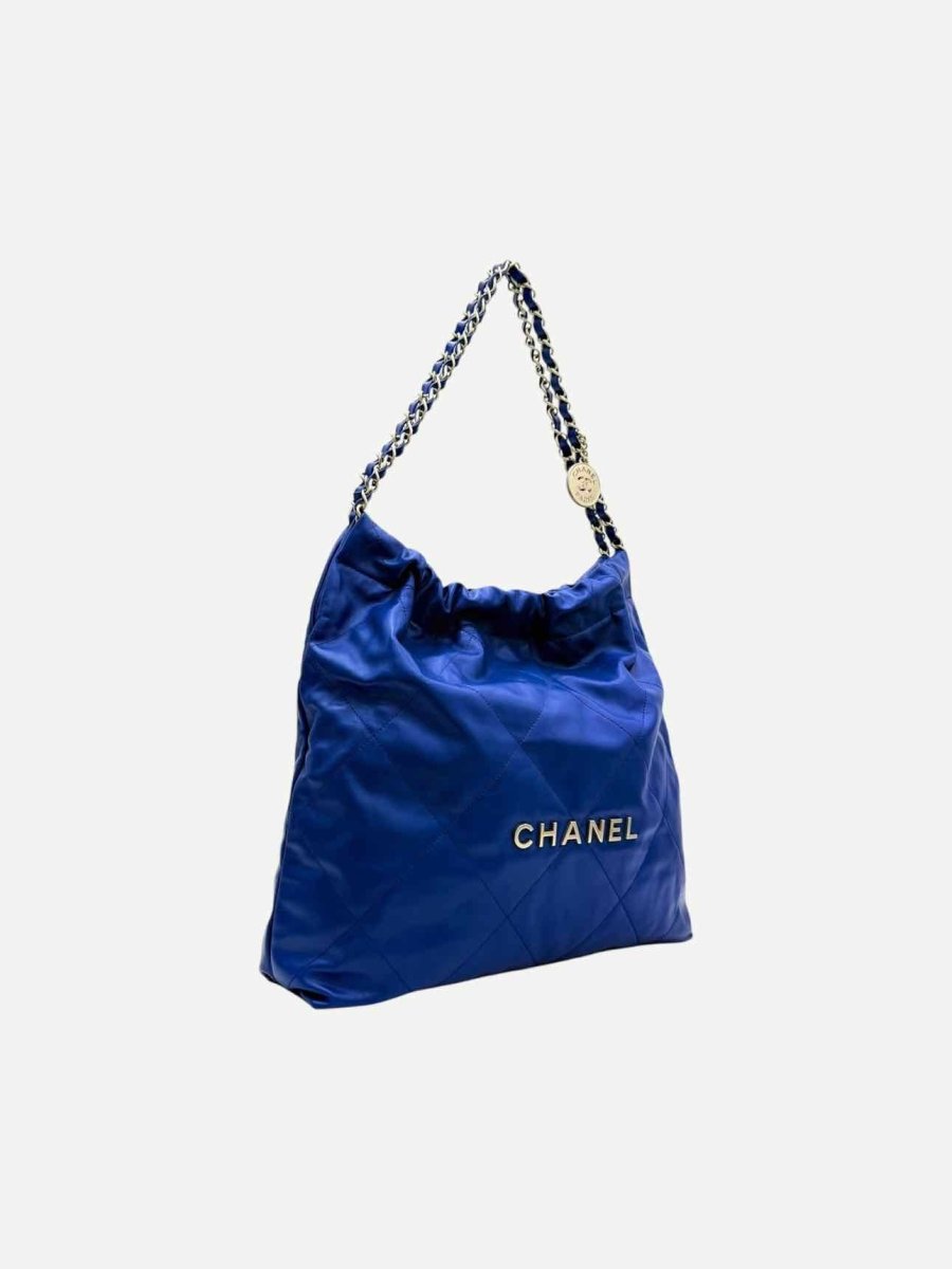 CHANEL 22 Blue Quilted Shoulder Bag