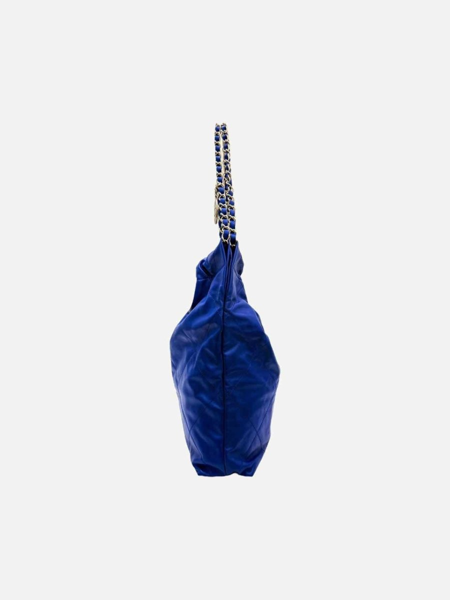 CHANEL 22 Blue Quilted Shoulder Bag