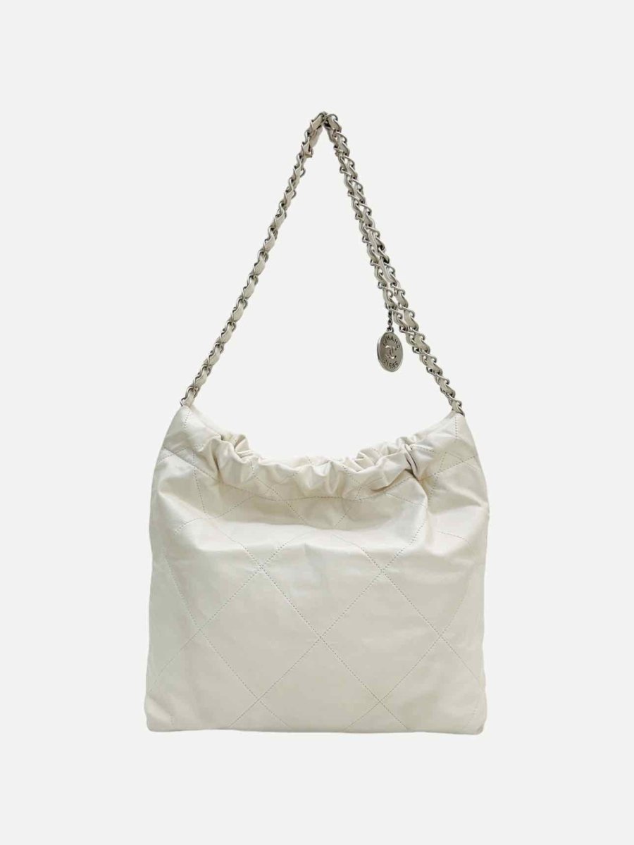 CHANEL 22 White Quilted Shoulder Bag