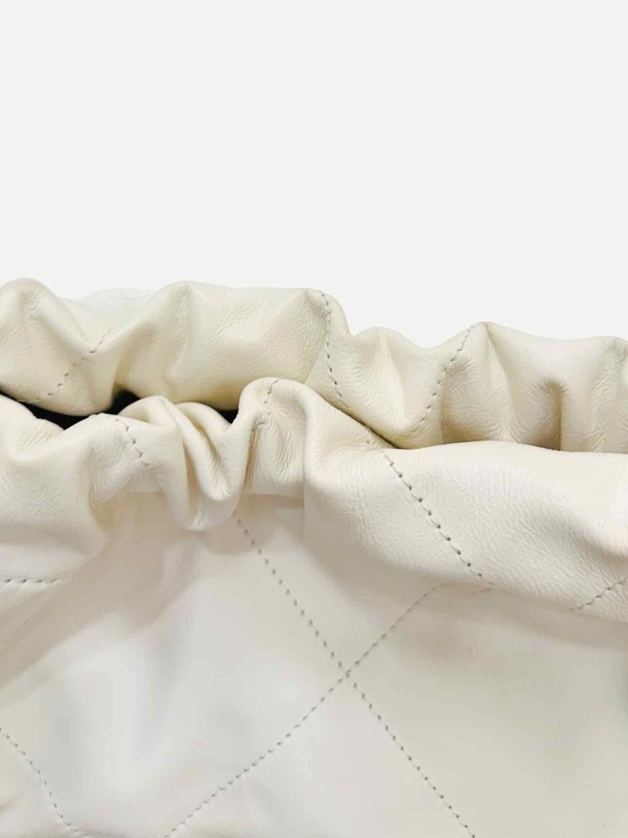CHANEL 22 White Quilted Shoulder Bag
