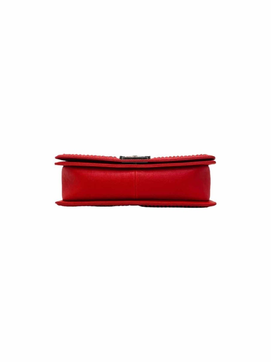 CHANEL Boy Flap Red Shoulder Bag