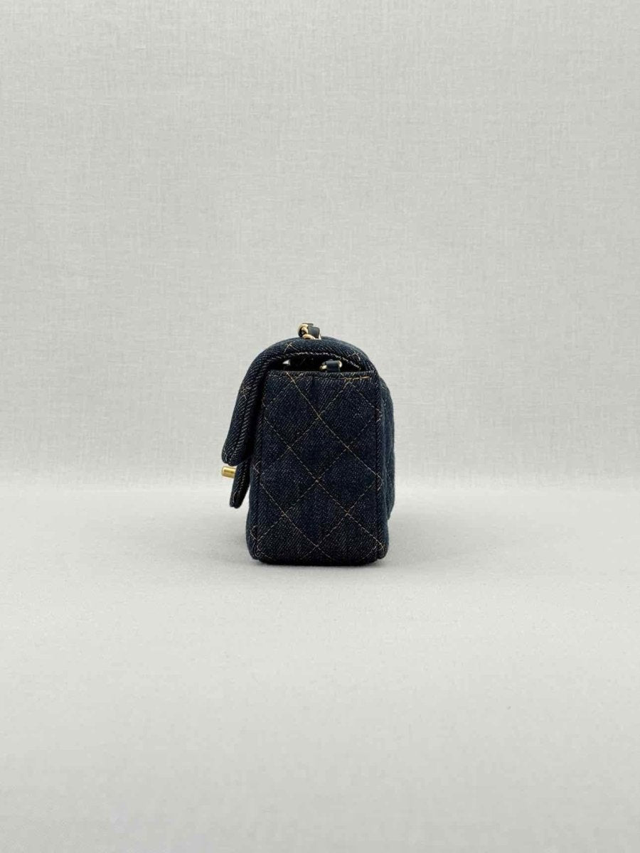CHANEL Classic Flap Denim Quilted Shoulder Bag