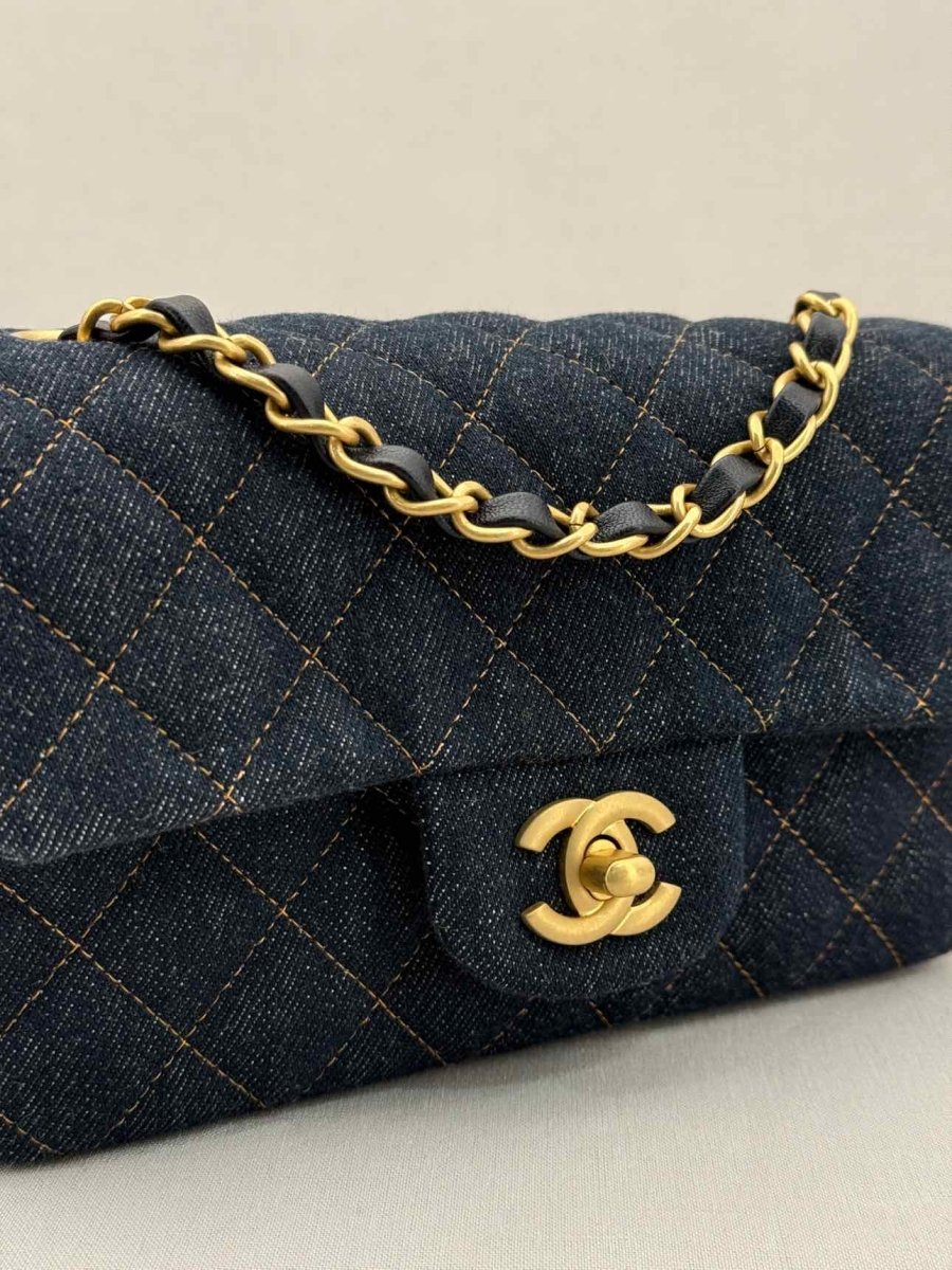 CHANEL Classic Flap Denim Quilted Shoulder Bag