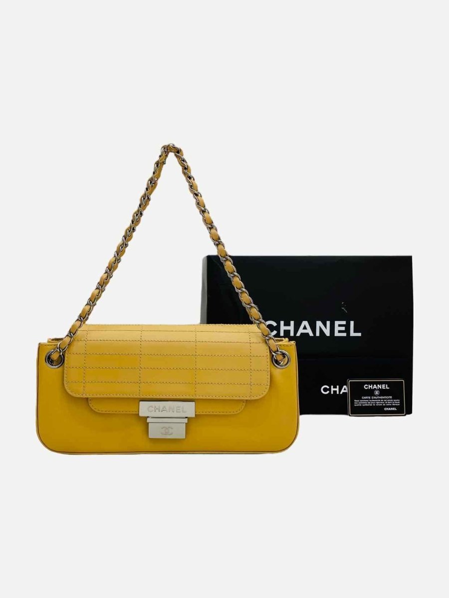 CHANEL East West Flap Beige Shoulder Bag