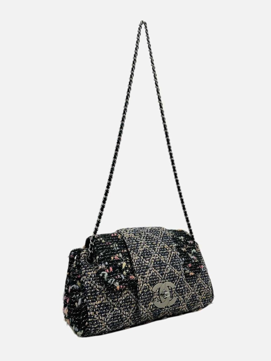 CHANEL Fantasy Tweed Black Multicolor Shoulder Bag