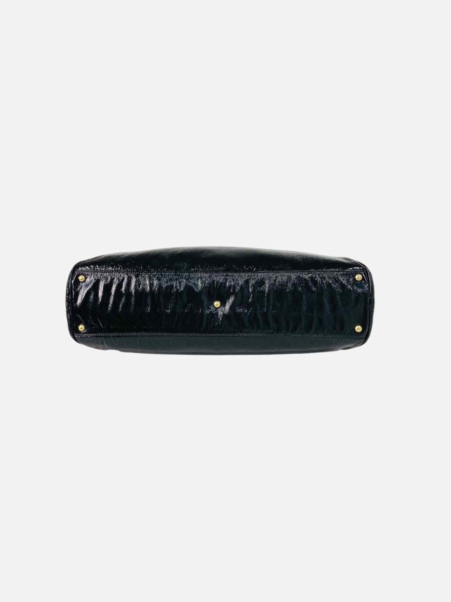 CHANEL Vinyl Rodeo Black Shoulder Bag