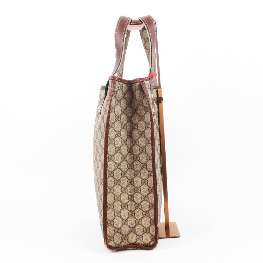 Gucci Beige Monogram Canvas Tote Bag Medium