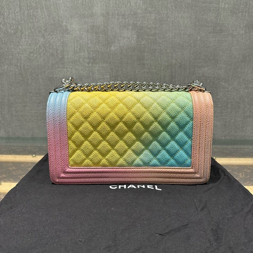 Chanel Leboy Multicolor Quilted Leather Shoulder Bag Medium