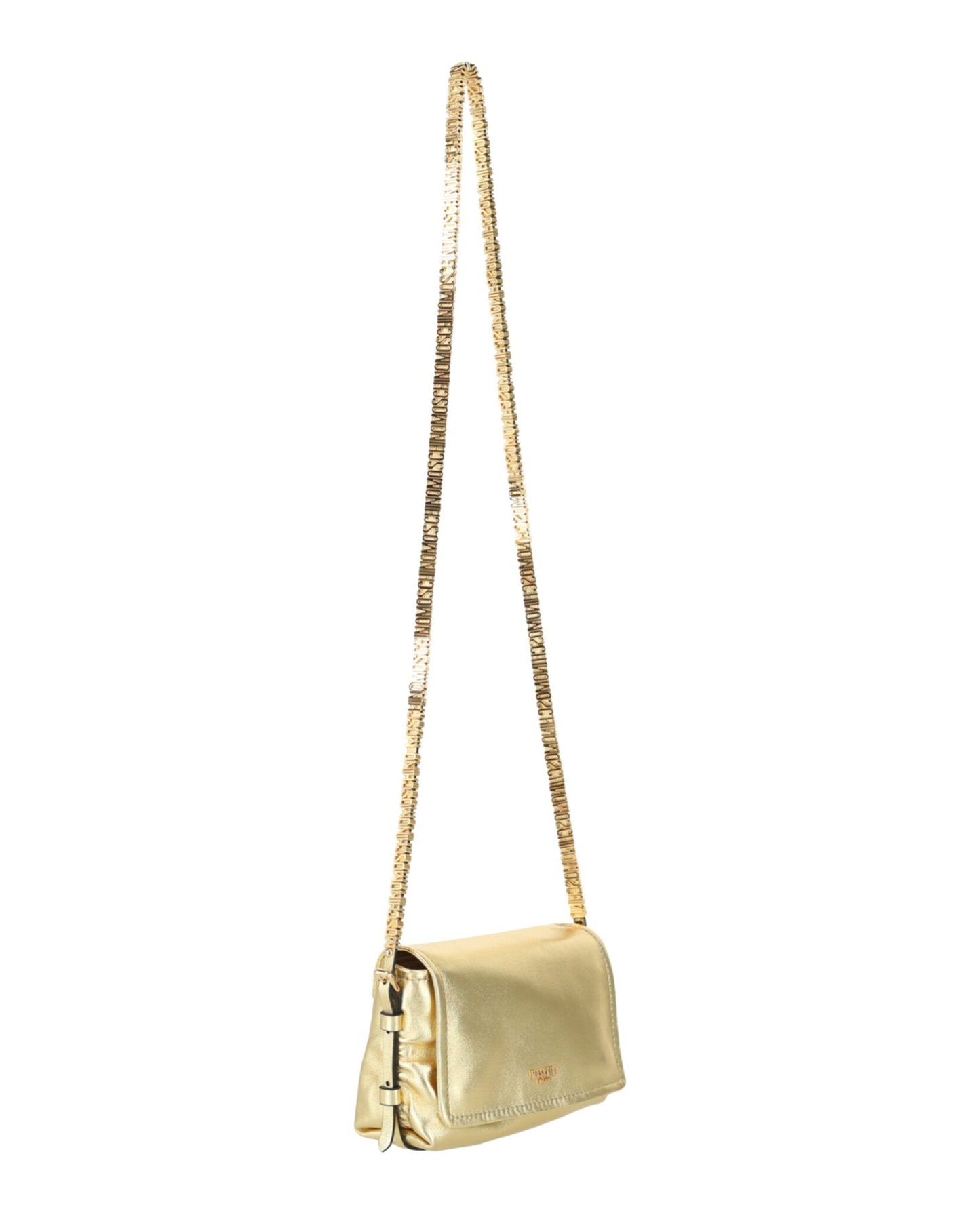 Moschino Logo-Lettering Metallic Crossbody Bag Womens 7303-8011-0615