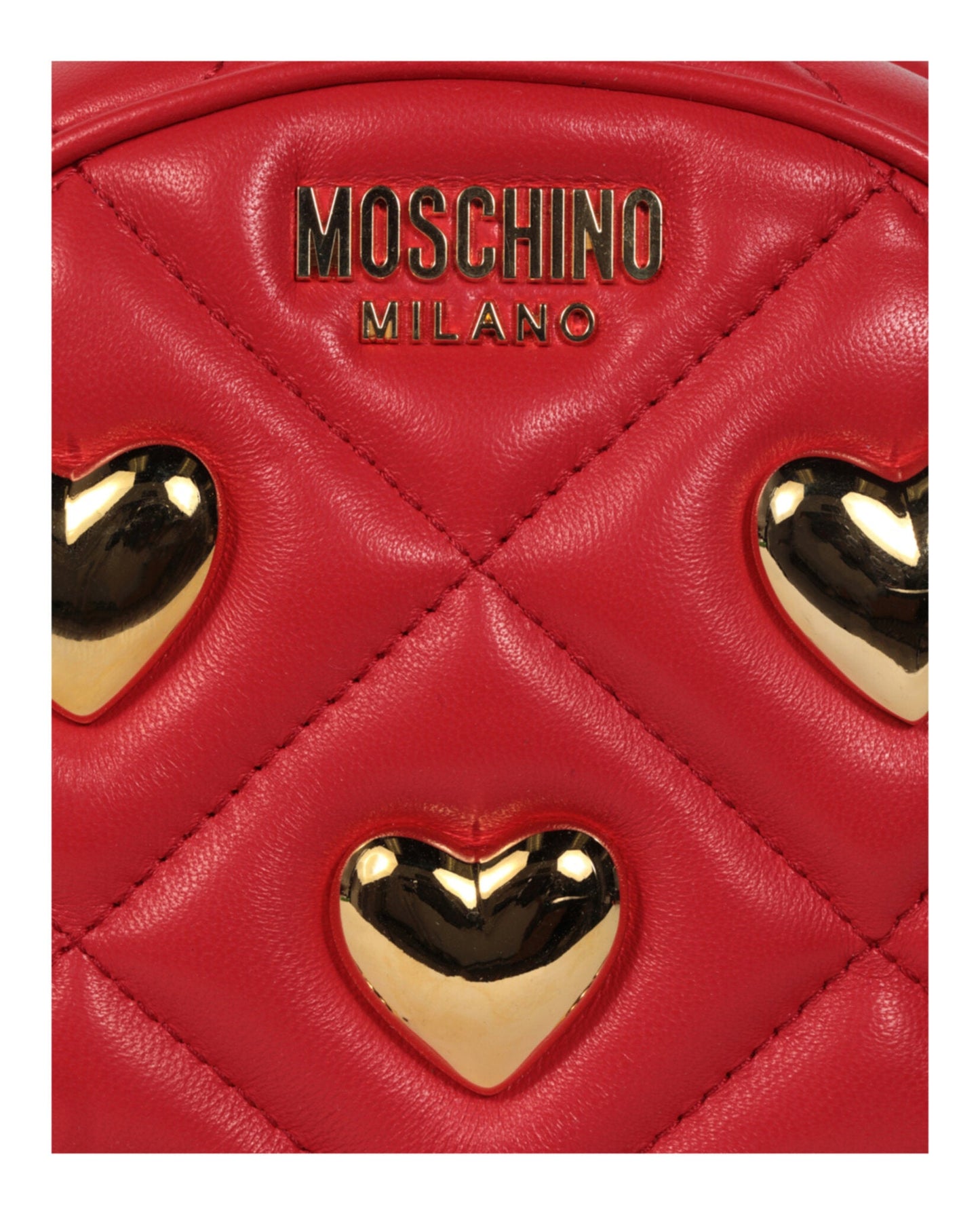 Moschino Heart Studs Quilted Crossbody Bag Womens 7508-8002-0113