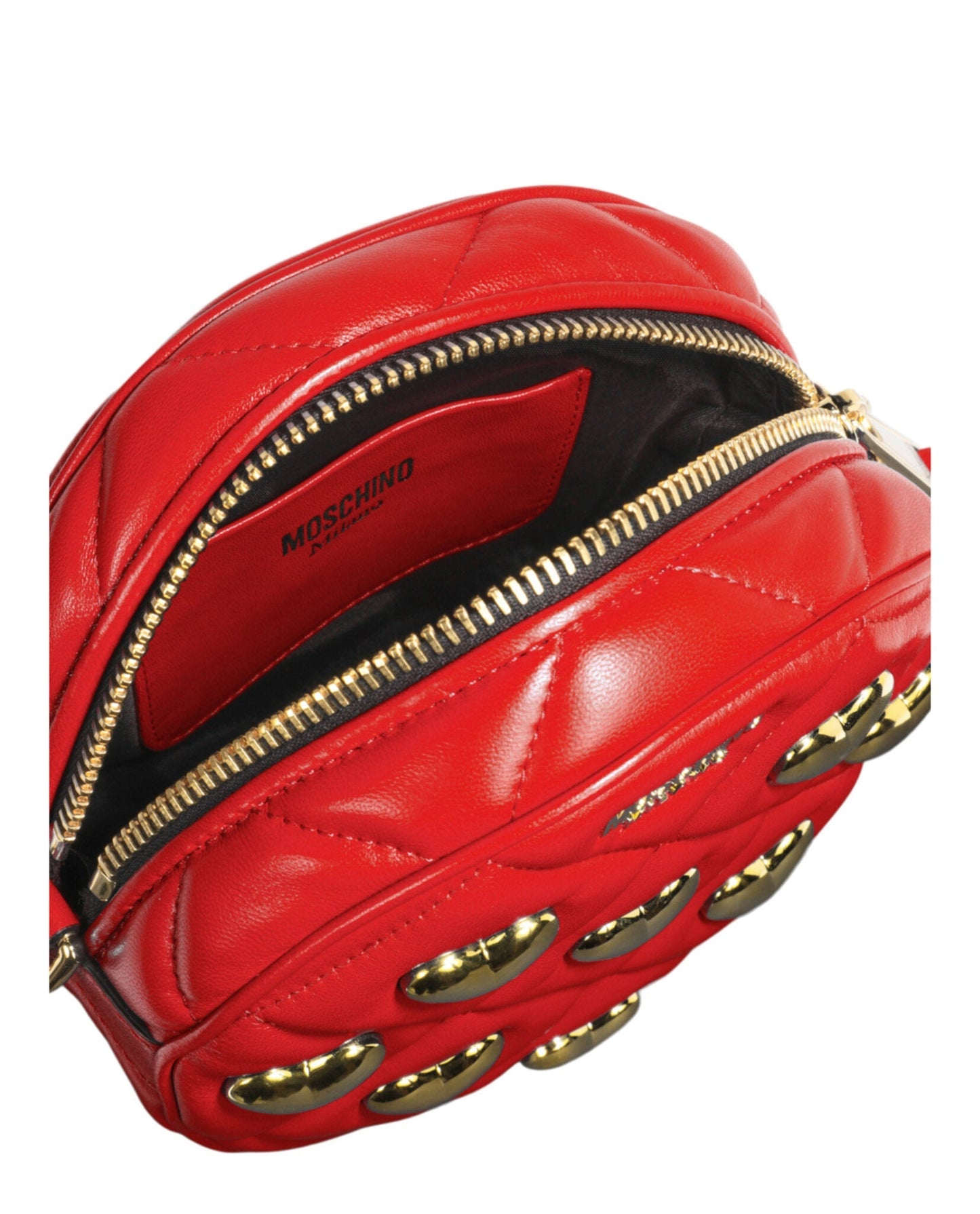 Moschino Heart Studs Quilted Crossbody Bag Womens 7508-8002-0113