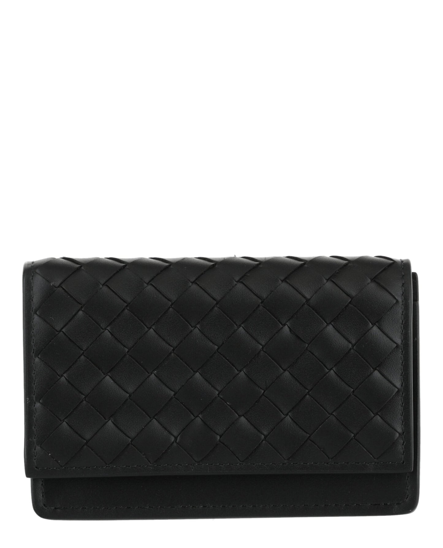 Bottega Veneta Intrecciato Flap Business Card Wallet Mens 529121-V4651-1000