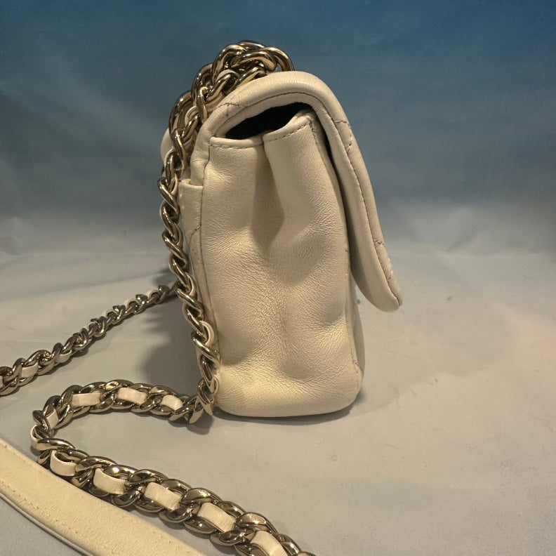 Chanel Quilted Flap Bag Ivory Shoulder Bag