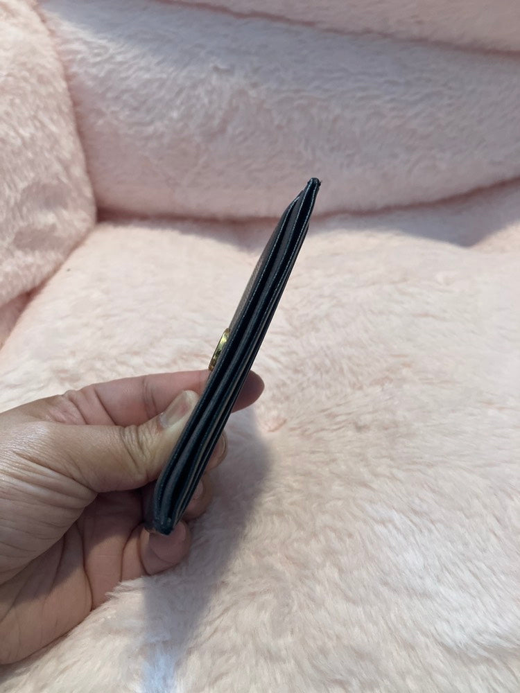 Chanel Black Leather Card Holder
