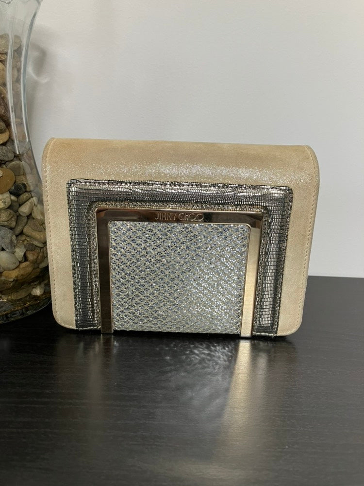 Jimmy Choo Celeste Beige Crossbody Bag