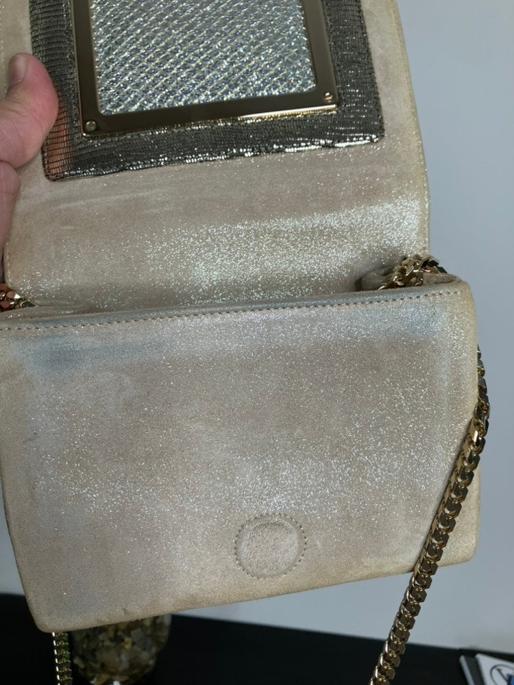 Jimmy Choo Celeste Beige Crossbody Bag