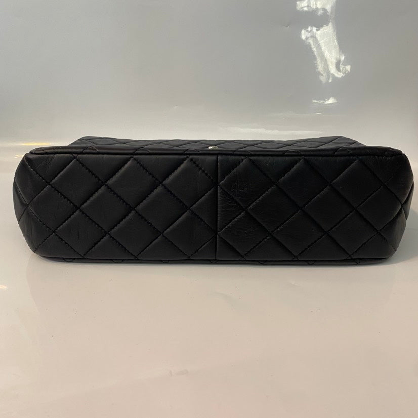 Preloved Chanel Classic Flap Bag Black Leather Shoulder Bag