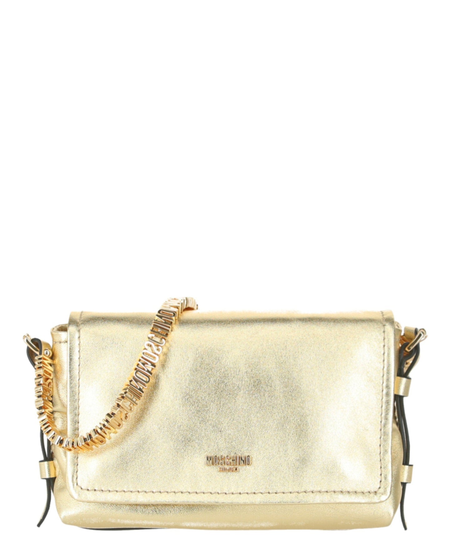 Moschino Logo-Lettering Metallic Crossbody Bag Womens 7303-8011-0615