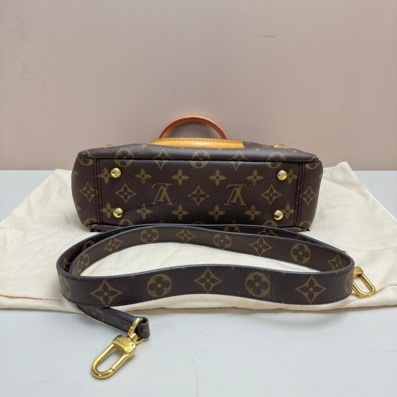 Louis Vuitton Monogram Pallas 2way Bag Red Brown Shoulder Bag