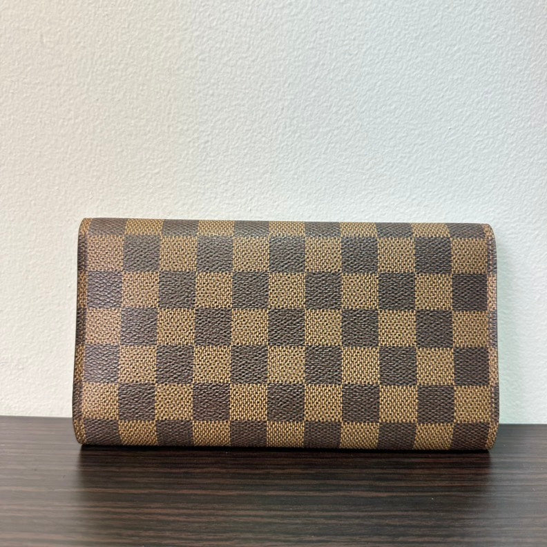 Louis Vuitton Damier Ébène Long Wallet in Brown - Preloved Style 4213
