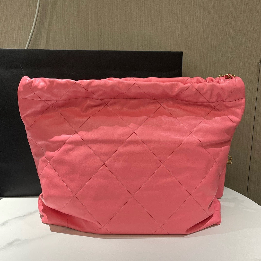 Chanel Bag Small Pink Leather Shoulder Bag Microchip #