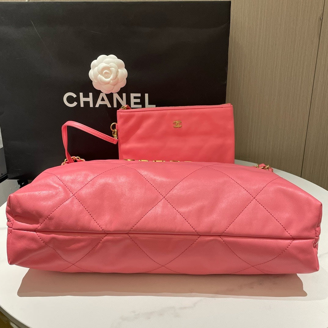 Chanel Bag Small Pink Leather Shoulder Bag Microchip #
