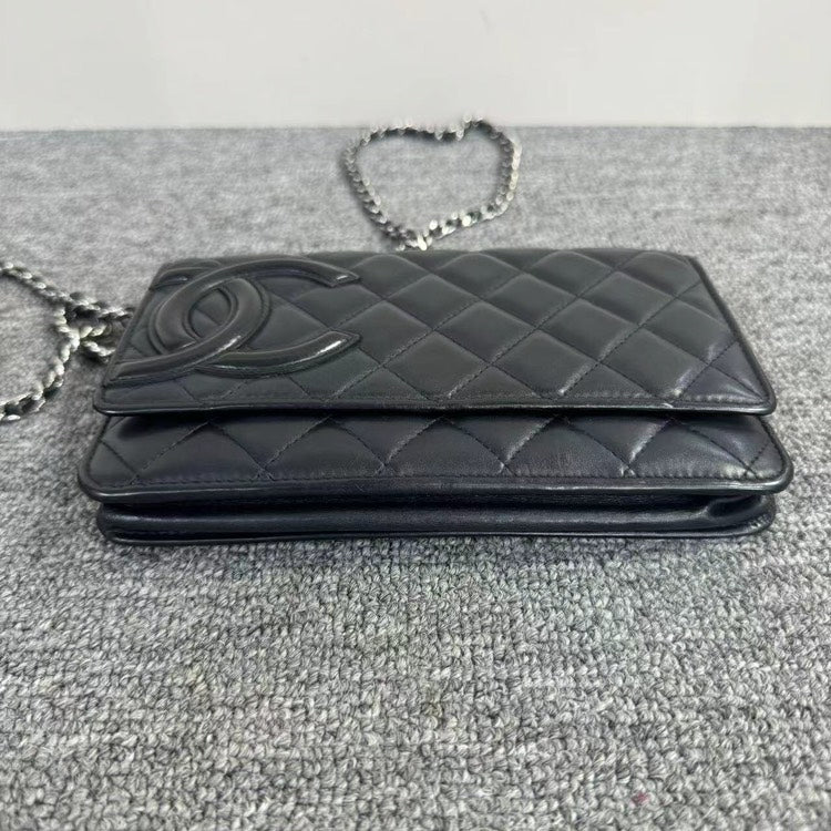 Chanel Black Quilted Leather Wallet On Chain WOC