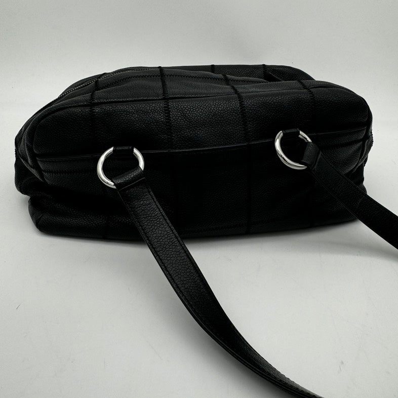 Chanel Black Leather Shoulder Bag Medium Size