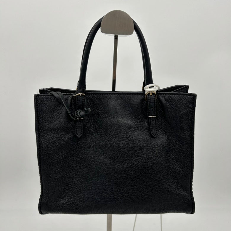 Balenciaga Black Leather Two Way Shoulder Bag Medium