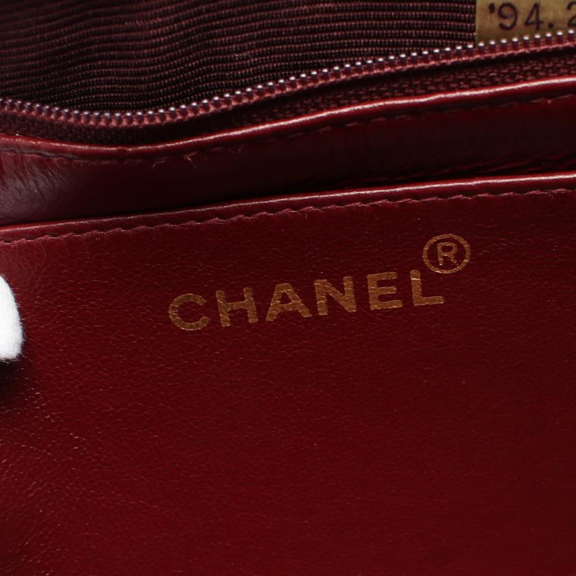 Chanel Matelasse Diana Flap Chain Shoulder Bag Lambskin Dark Navy Gold Hardware Vintage