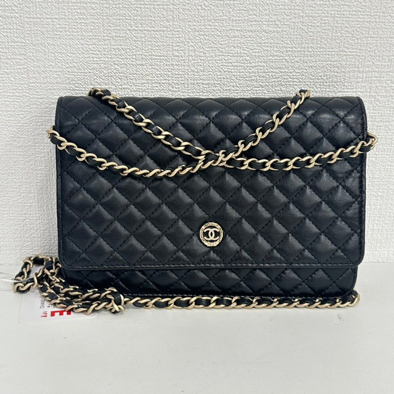 Chanel Lambskin Wallet on Chain Black Quilted Crossbody Bag