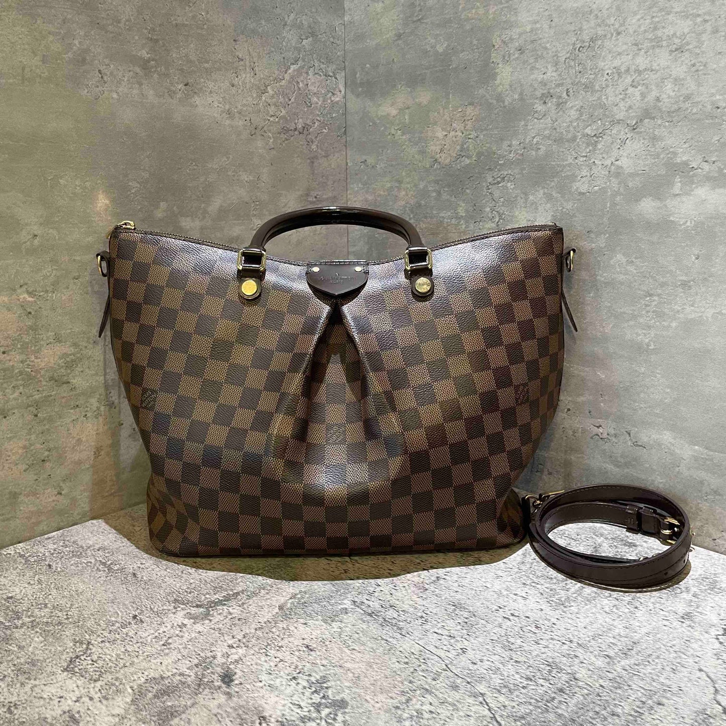 Louis Vuitton Damier Tivoli PM Brown Canvas Handbag