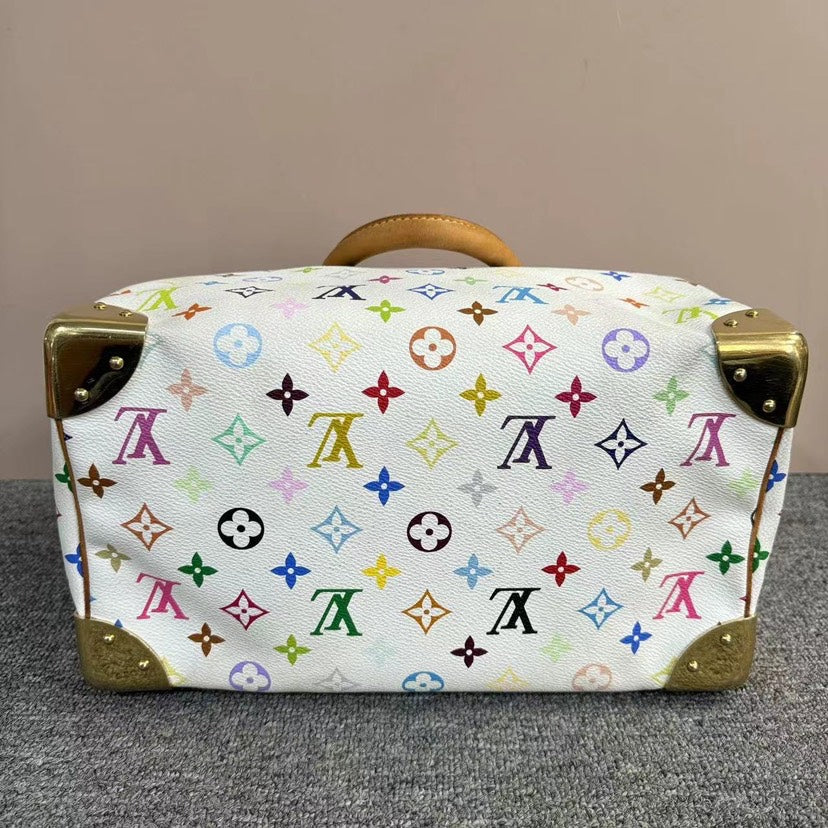 Louis Vuitton Multicolor White Speedy 30 Monogram Canvas Bag