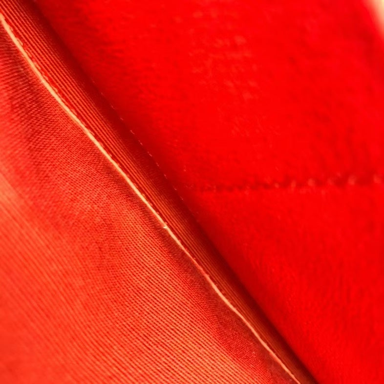 Lancel Red Leather Shoulder Bag Medium