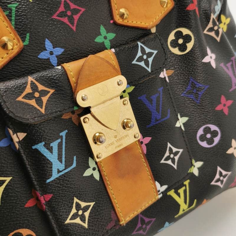 Louis Vuitton Monogram Multicolor Speedy 30 Black Bag